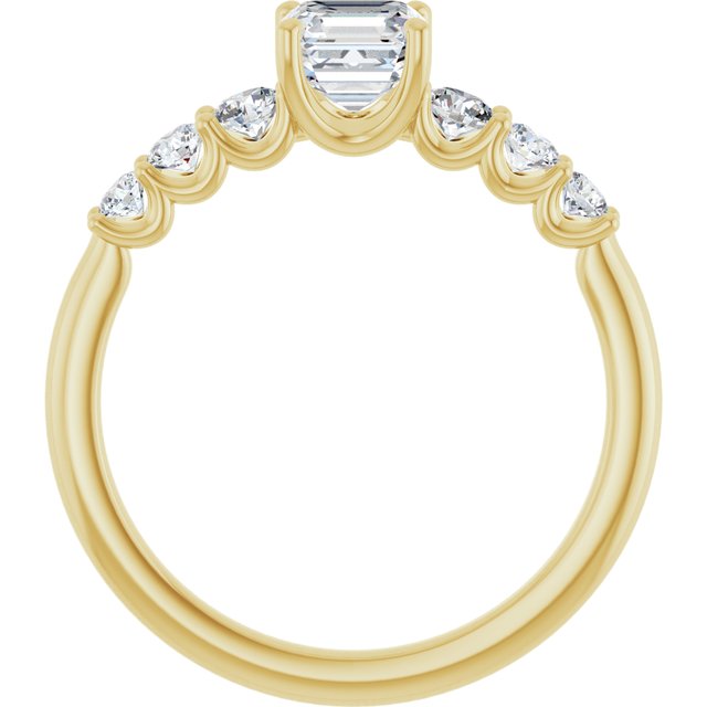 asscher-10K Yellow gold
