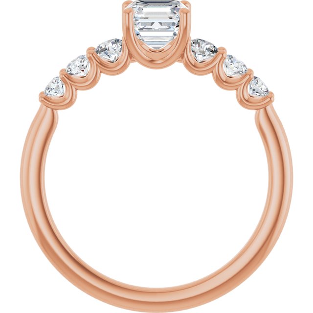 asscher-14K Rose gold