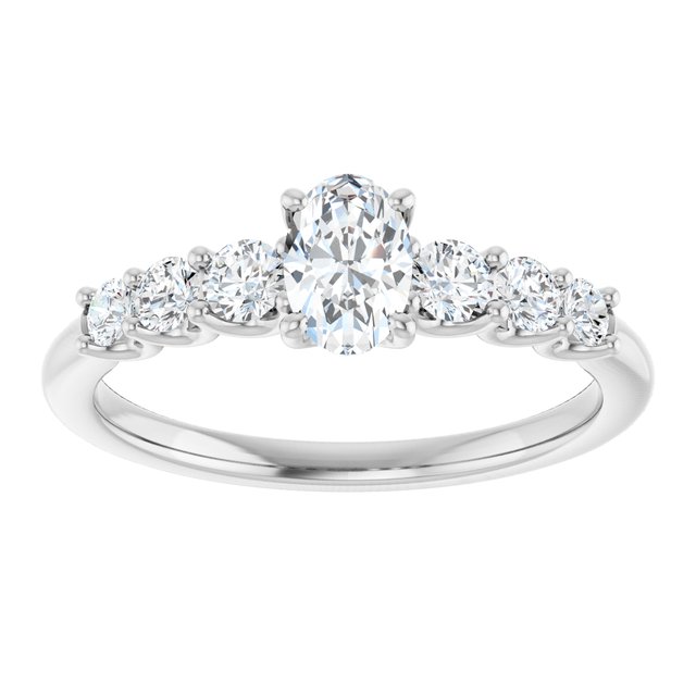 oval-14K White gold