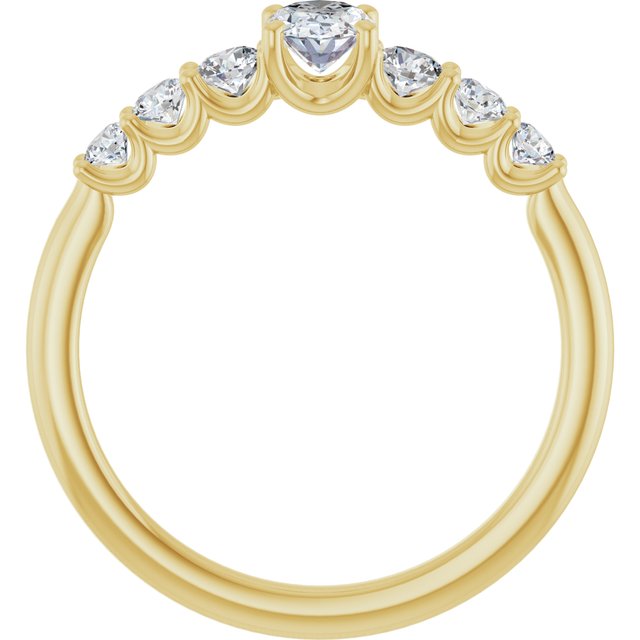 oval-14K Yellow gold