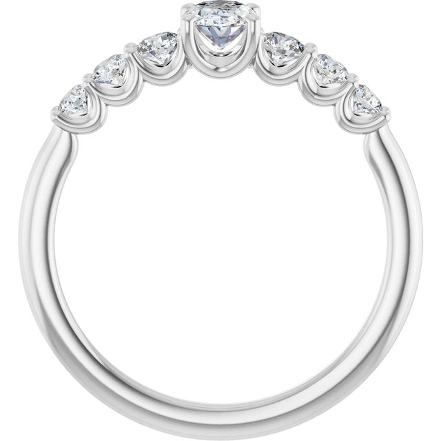 oval-14K White gold