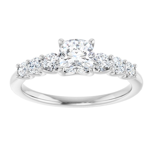 cushion-14K White gold
