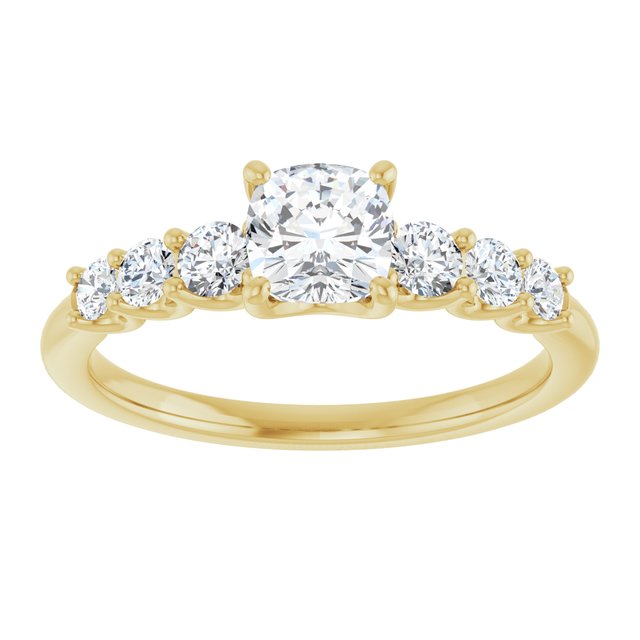 cushion-10K Yellow gold