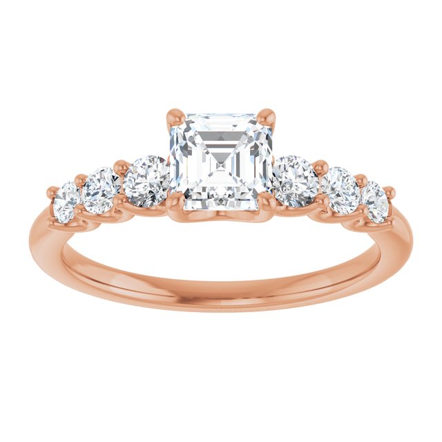 asscher-10K Rose gold