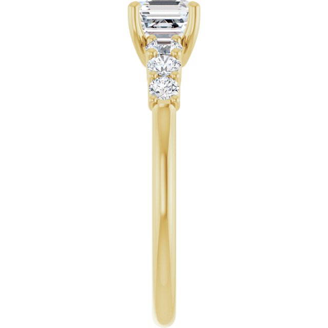 asscher-10K Yellow gold