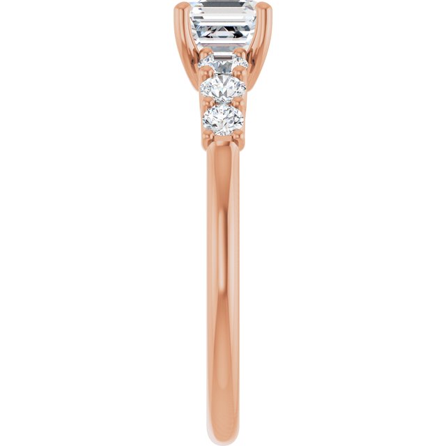asscher-10K Rose gold