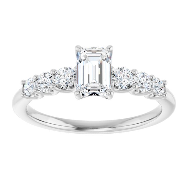 emerald-10K White gold