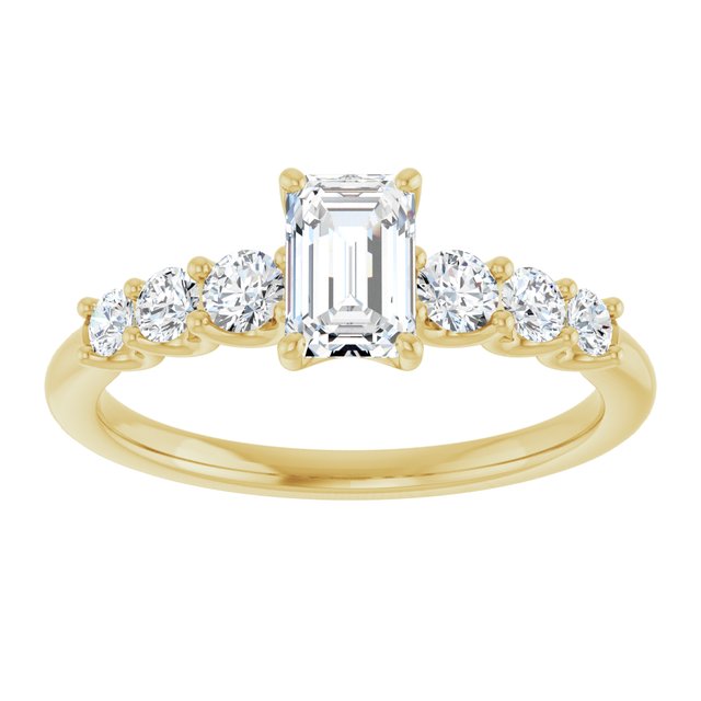 emerald-10K Yellow gold