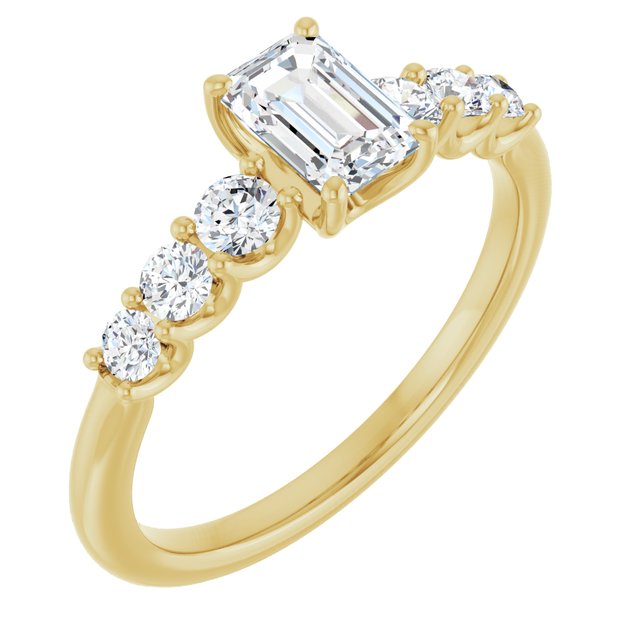 emerald-14K Yellow gold