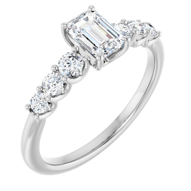 emerald-10K White gold