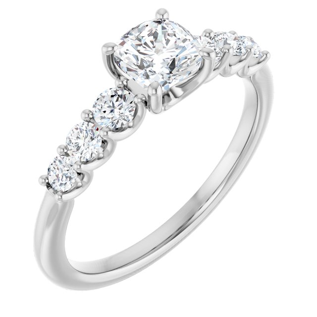 cushion-10K White gold