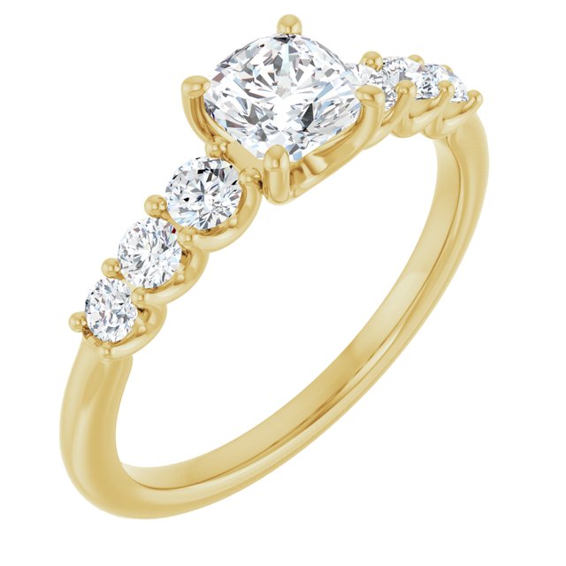 cushion-10K Yellow gold