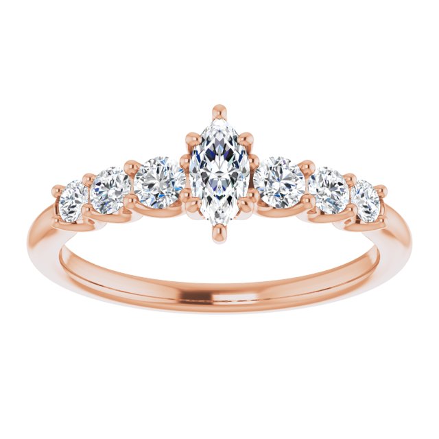 marquise-18K Rose gold