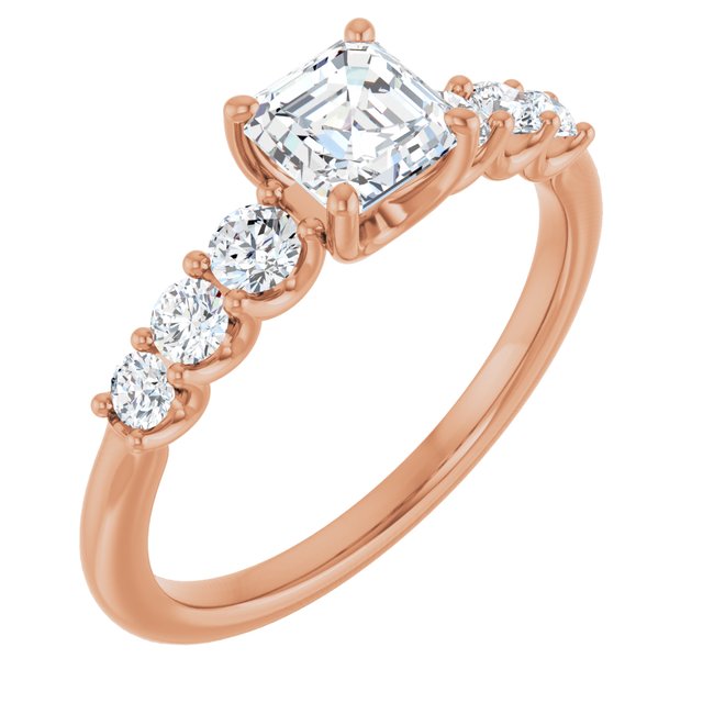 asscher-14K Rose gold