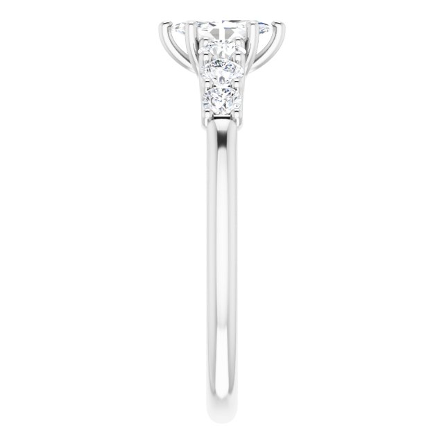 marquise-10K White gold