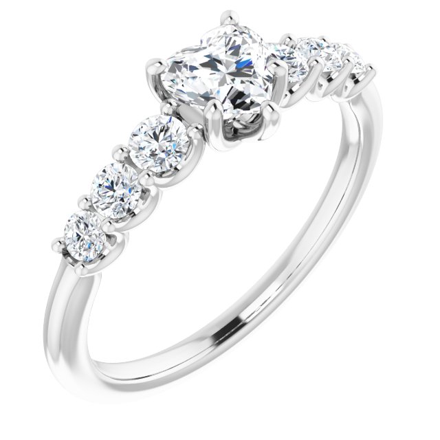 heart-14K White gold