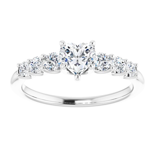 heart-14K White gold