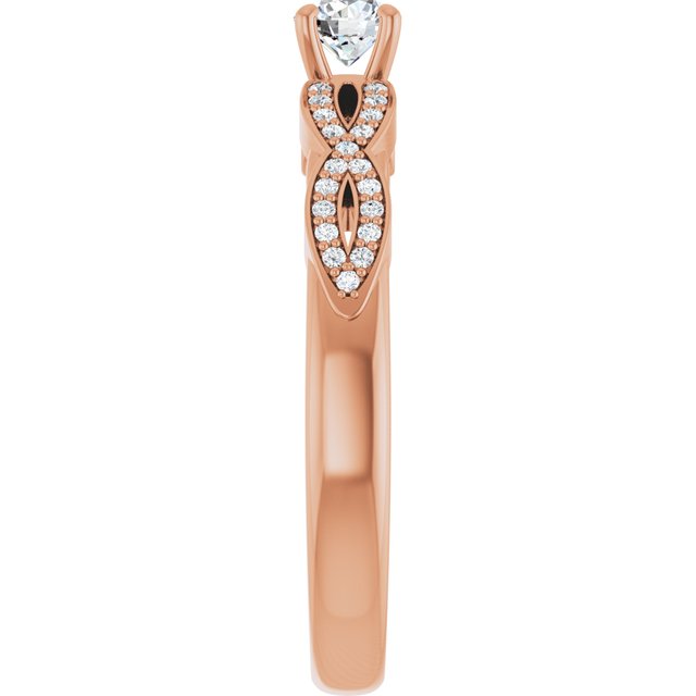 round-14K Rose gold