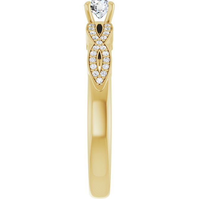 round-14K Yellow gold
