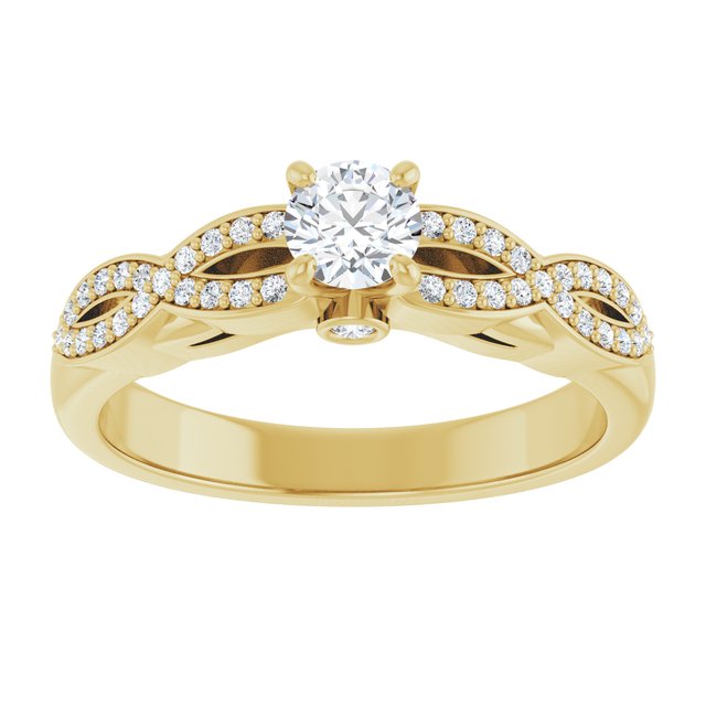 round-14K Yellow gold