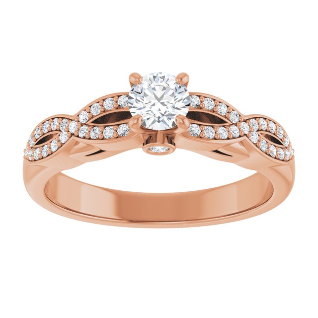 round-14K Rose gold