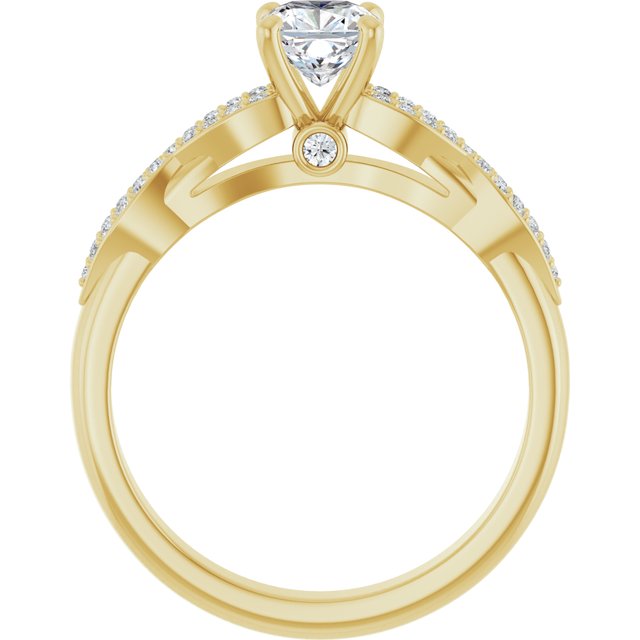 cushion-18K Yellow gold