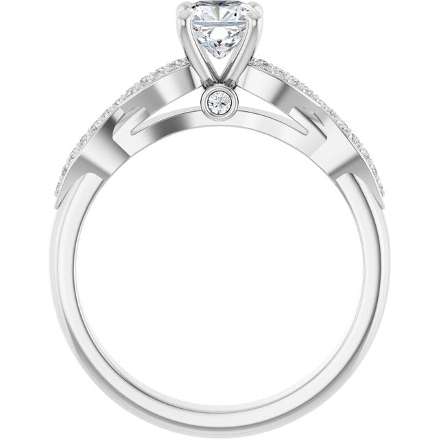 cushion-14K White gold