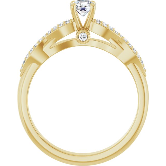 round-14K Yellow gold