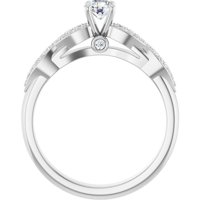 round-14K White gold