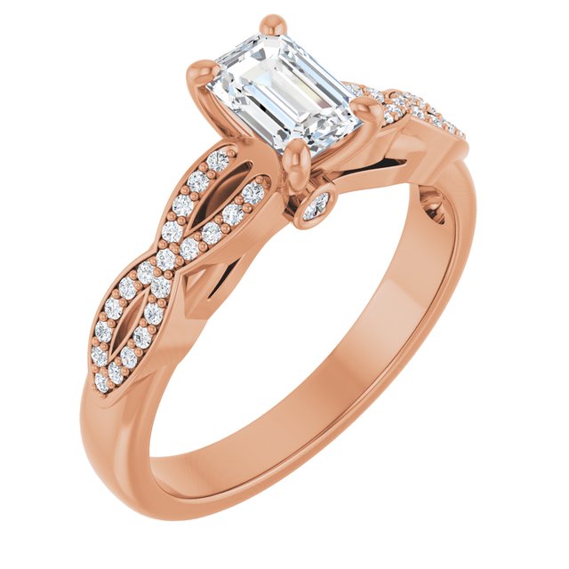 emerald-18K Rose gold