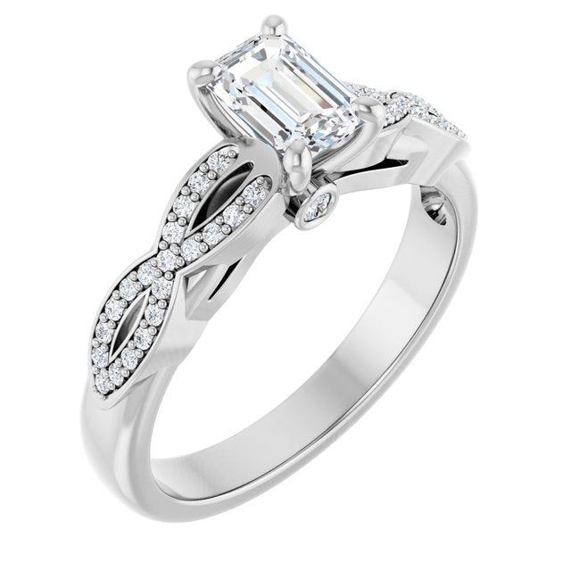 emerald-10K White gold