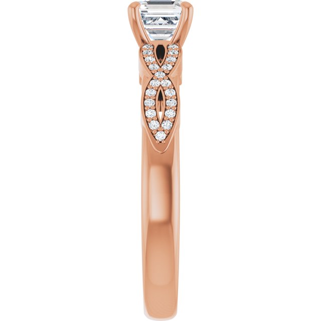 asscher-10K Rose gold