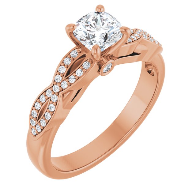 cushion-18K Rose gold