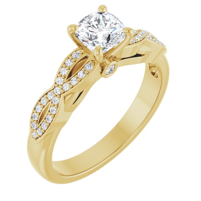 cushion-10K Yellow gold