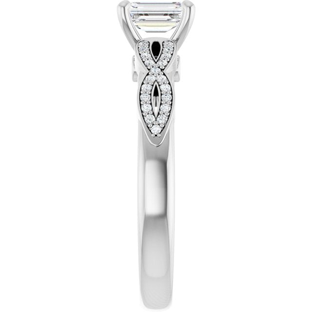 emerald-10K White gold
