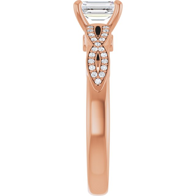 emerald-10K Rose gold