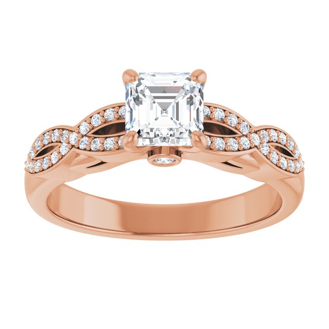 asscher-14K Rose gold