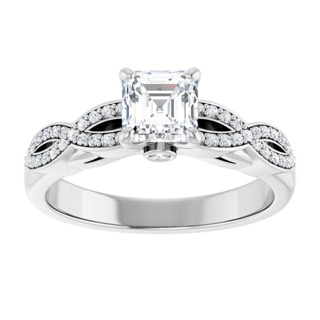 asscher-14K White gold