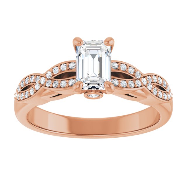 emerald-14K Rose gold