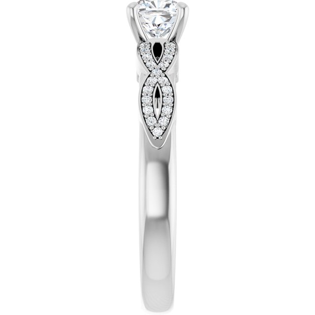 cushion-18K White gold