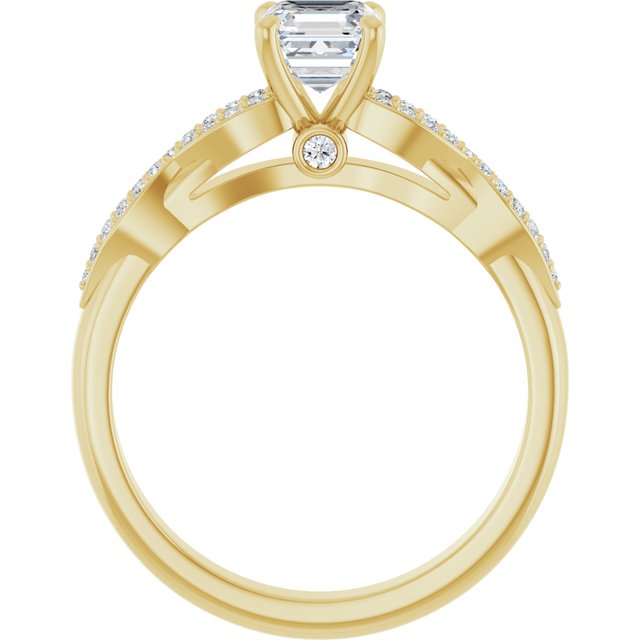 asscher-14K Yellow gold