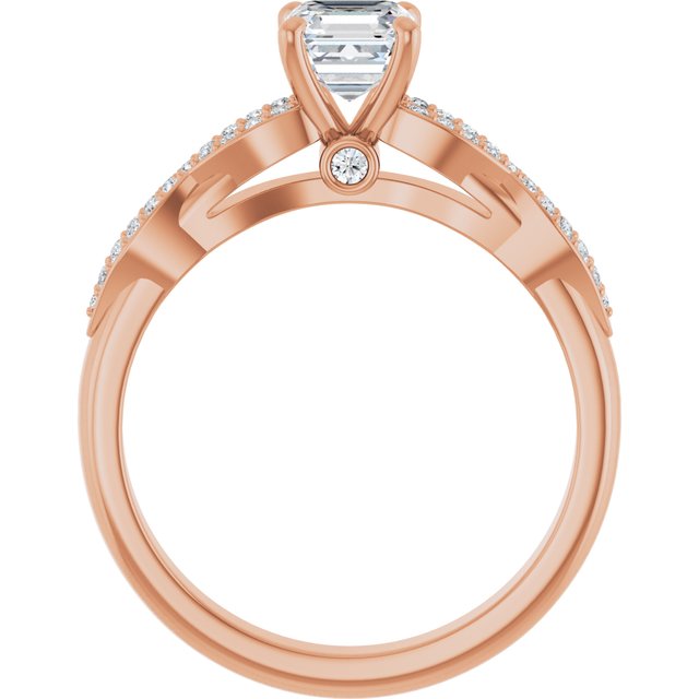 asscher-10K Rose gold