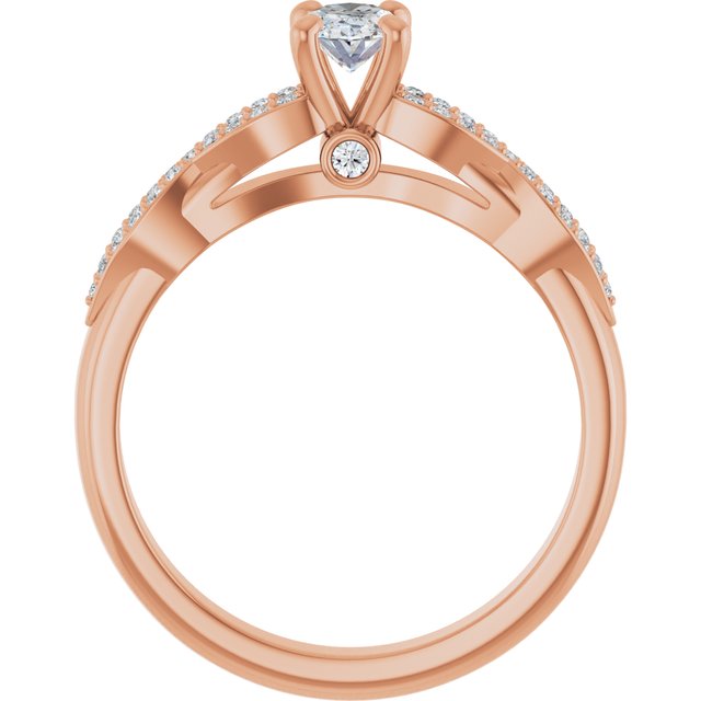 oval-18K Rose gold