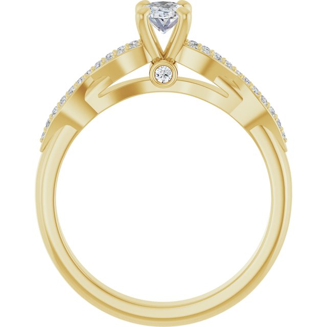 oval-18K Yellow gold