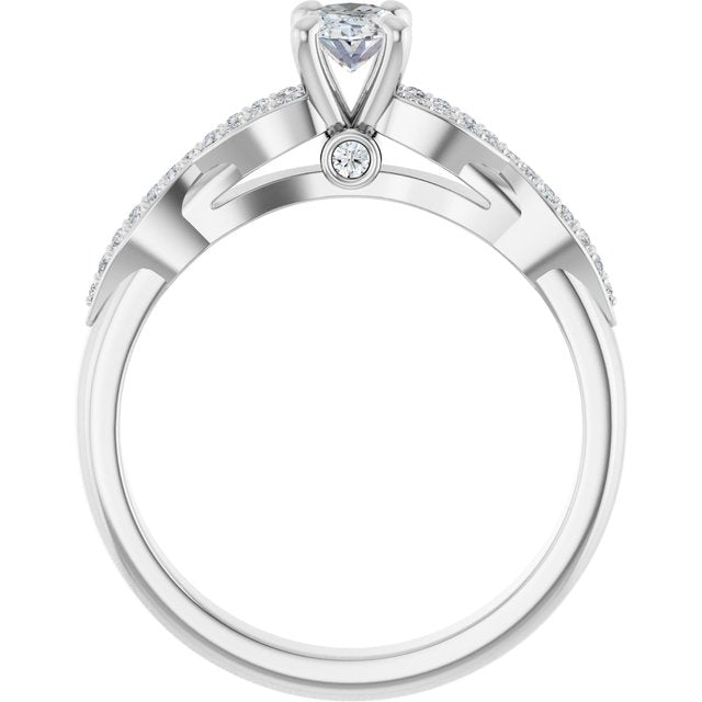 oval-14K White gold