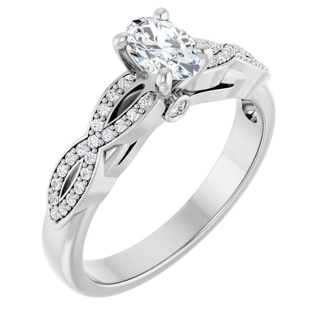 oval-10K White gold