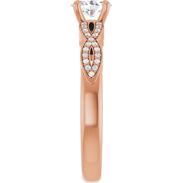 oval-14K Rose gold
