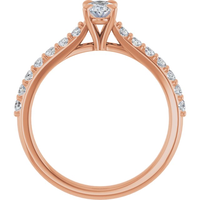 oval-10K Rose gold