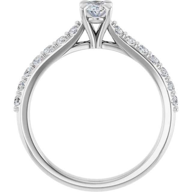 oval-10K White gold