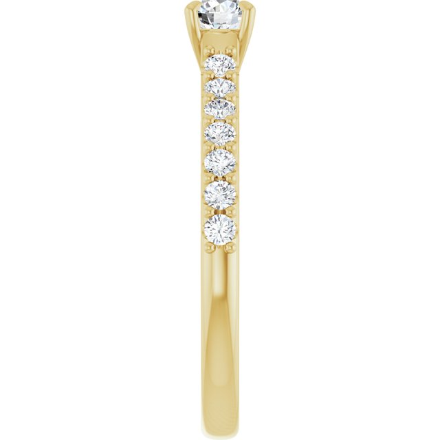 round-14K Yellow gold